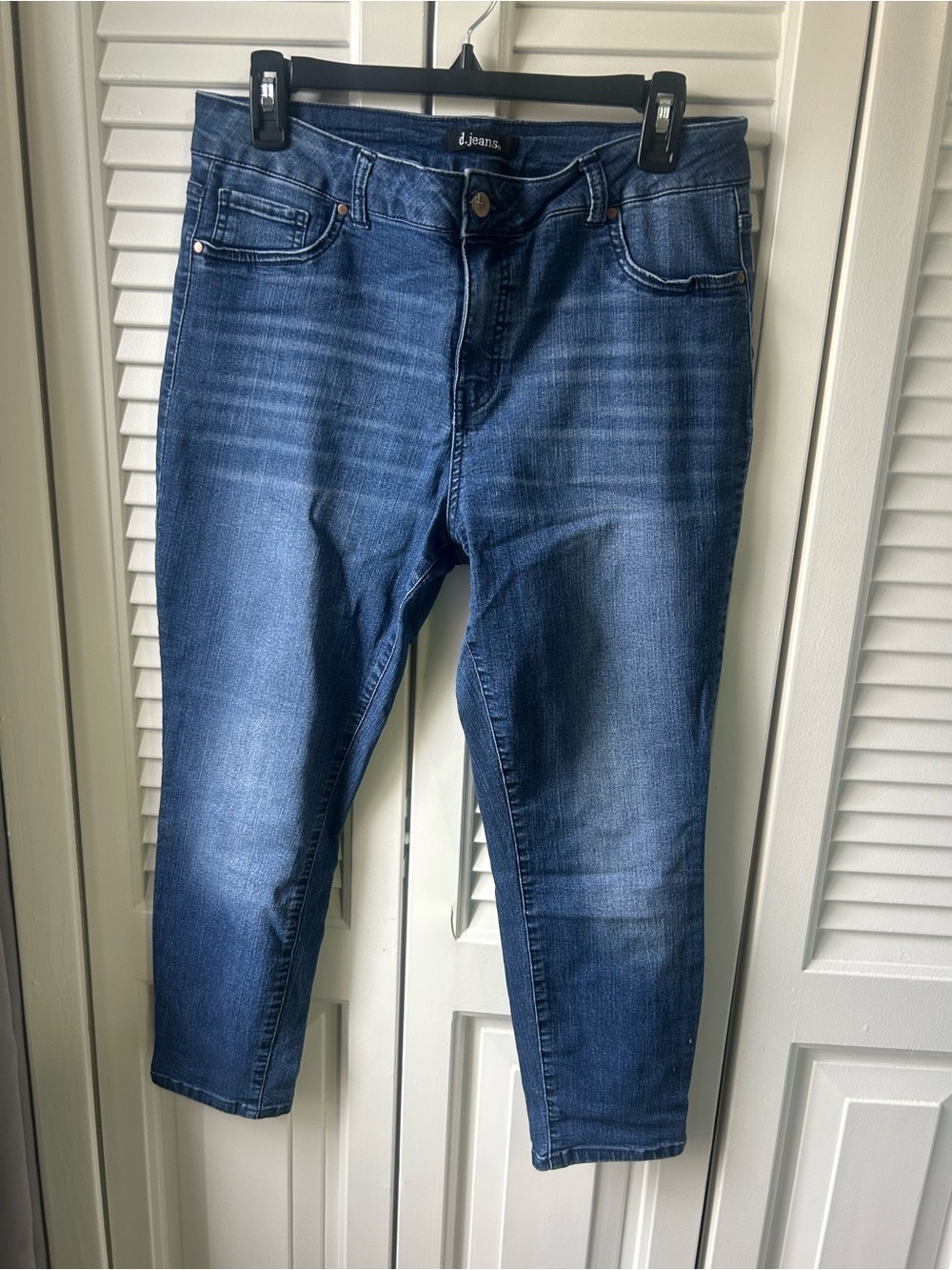 d. jeans Indigo Cropped Stretch Ankle Jeans